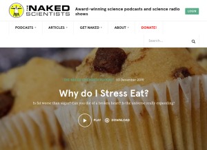 How thenakedscientists.com looks like on a tablet such as an iPad.