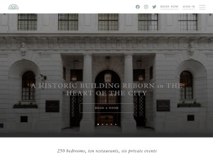 How thened.com looks like on a tablet such as an iPad.