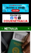 How thenetnaija.com looks like on a mobile device such as an iPhone.
