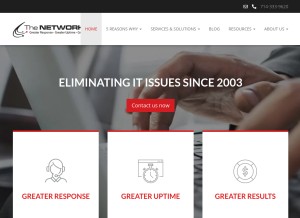 How thenetworkpro.net looks like on a tablet such as an iPad.