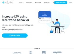 How theneura.com looks like on a tablet such as an iPad.