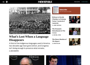How thenewrepublic.com looks like on a tablet such as an iPad.