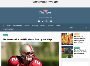 How thenews.mx looks like on a tablet such as an iPad.