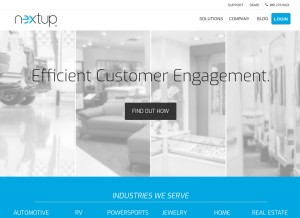 How thenextup.com looks like on a tablet such as an iPad.