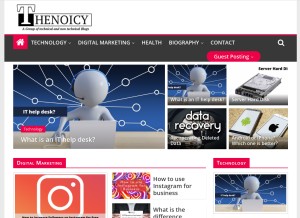 How thenoicy.com looks like on a tablet such as an iPad.