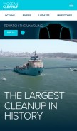 How theoceancleanup.com looks like on a mobile device such as an iPhone.