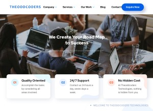 How theoddcoders.com looks like on a tablet such as an iPad.