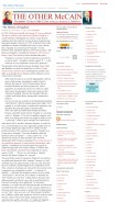 How theothermccain.com looks like on a mobile device such as an iPhone.