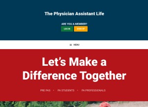 How thepalife.com looks like on a tablet such as an iPad.