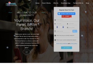How thepanelstation.com looks like on a tablet such as an iPad.