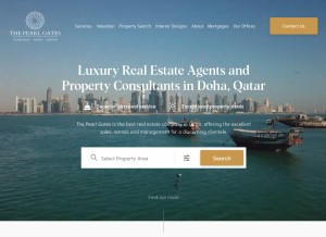 How thepearlgates.com looks like on a tablet such as an iPad.