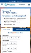 How theplancollection.com looks like on a mobile device such as an iPhone.