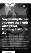 How thepolicetraininginstitute.com looks like on a mobile device such as an iPhone.