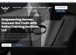 How thepolicetraininginstitute.com looks like on a tablet such as an iPad.