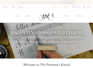 How thepostmansknock.com looks like on a tablet such as an iPad.