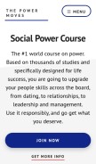 How thepowermoves.com looks like on a mobile device such as an iPhone.