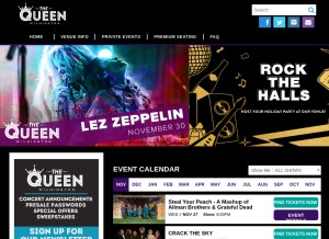 How thequeenwilmington.com looks like on a tablet such as an iPad.