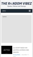 How therandomvibez.com looks like on a mobile device such as an iPhone.