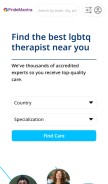 How therapist.lgbtqiacounseling.com looks like on a mobile device such as an iPhone.