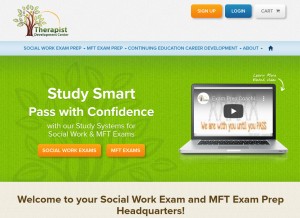 How therapistdevelopmentcenter.com looks like on a tablet such as an iPad.