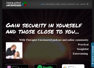 How therapistuncensored.com looks like on a tablet such as an iPad.