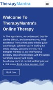 How therapymantra.co looks like on a mobile device such as an iPhone.