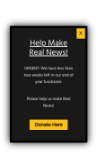 How therealnews.com looks like on a mobile device such as an iPhone.