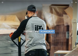 How thermo-ips.no looks like on a tablet such as an iPad.