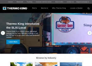 How thermoking.com looks like on a tablet such as an iPad.