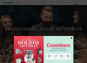 How thermomix.com looks like on a tablet such as an iPad.