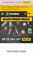 How thermoworks.com looks like on a mobile device such as an iPhone.