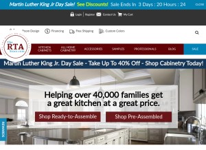 How thertastore.com looks like on a tablet such as an iPad.