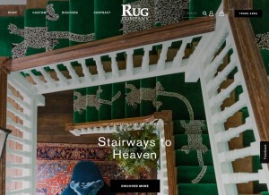 How therugcompany.com looks like on a tablet such as an iPad.