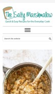 How thesaltymarshmallow.com looks like on a mobile device such as an iPhone.