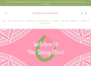 How thesassyolive.online looks like on a tablet such as an iPad.