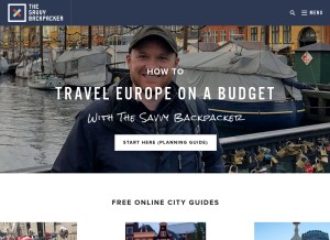 How thesavvybackpacker.com looks like on a tablet such as an iPad.