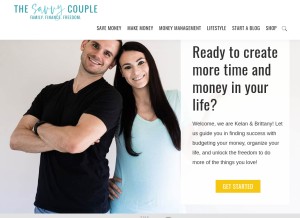 How thesavvycouple.com looks like on a tablet such as an iPad.