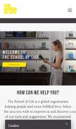 How theschooloflife.com looks like on a mobile device such as an iPhone.