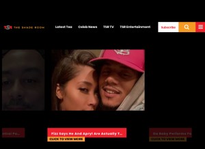 How theshaderoom.com looks like on a tablet such as an iPad.