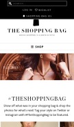 How theshoppingbag.com looks like on a mobile device such as an iPhone.