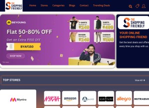 How theshoppingfriendly.com looks like on a tablet such as an iPad.