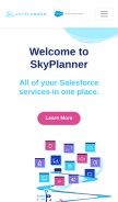 How theskyplanner.com looks like on a mobile device such as an iPhone.