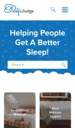How thesleepjudge.com looks like on a mobile device such as an iPhone.