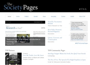 How thesocietypages.org looks like on a tablet such as an iPad.