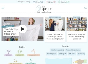 How thespruce.com looks like on a tablet such as an iPad.
