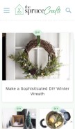 How thesprucecrafts.com looks like on a mobile device such as an iPhone.