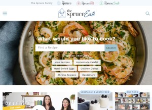 How thespruceeats.com looks like on a tablet such as an iPad.