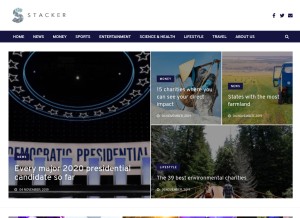 How thestacker.com looks like on a tablet such as an iPad.