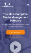 How thestudiodirector.com looks like on a mobile device such as an iPhone.