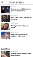 How thesudburystar.com looks like on a mobile device such as an iPhone.